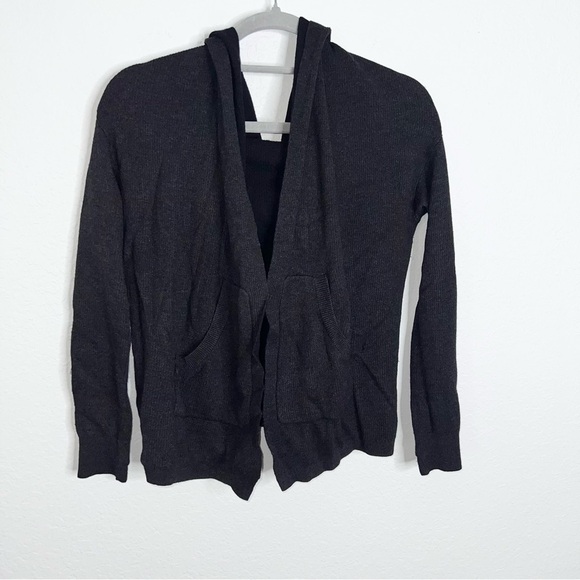 Lululemon Sweater Women Size 2 Cardigan Yogi Wrap Hooded Slim Arms Reversible - Picture 1 of 9
